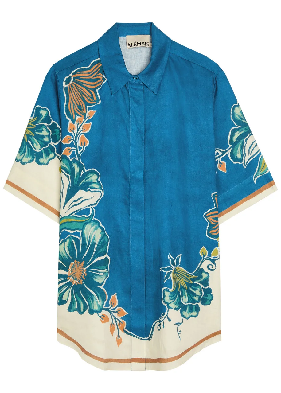 Alemais Luda Printed Linen Shirt - 1