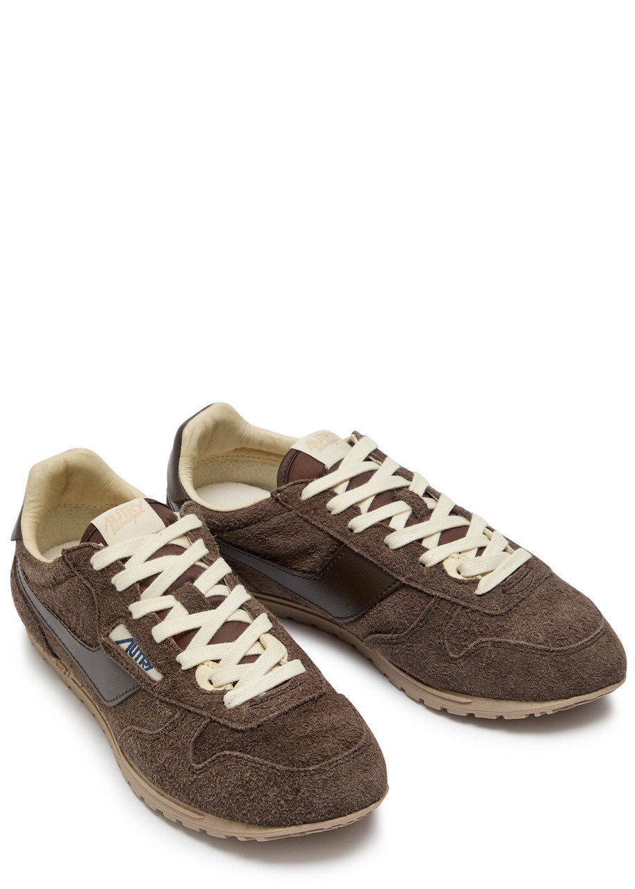 Autry Windspin Panelled Brushed Suede Sneakers - 3