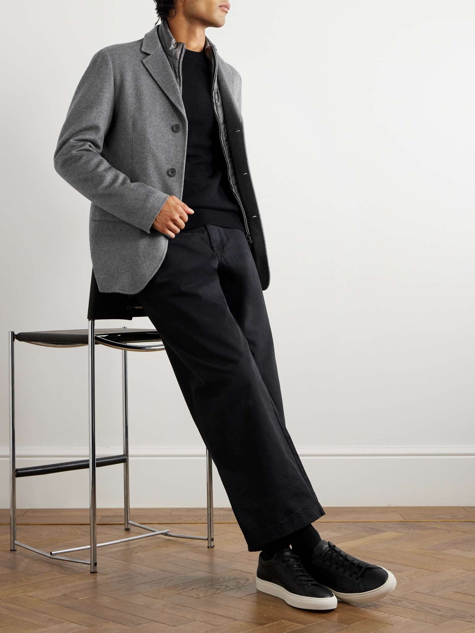 Cashmere Blazer with Detachable Quilted Padded Shell Gilet - 3