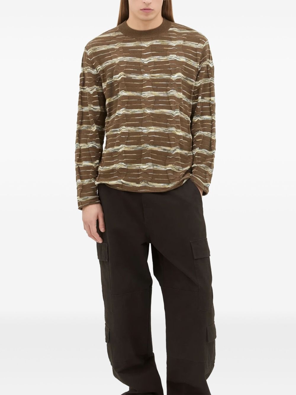 cotton textured sweatshirt - 2