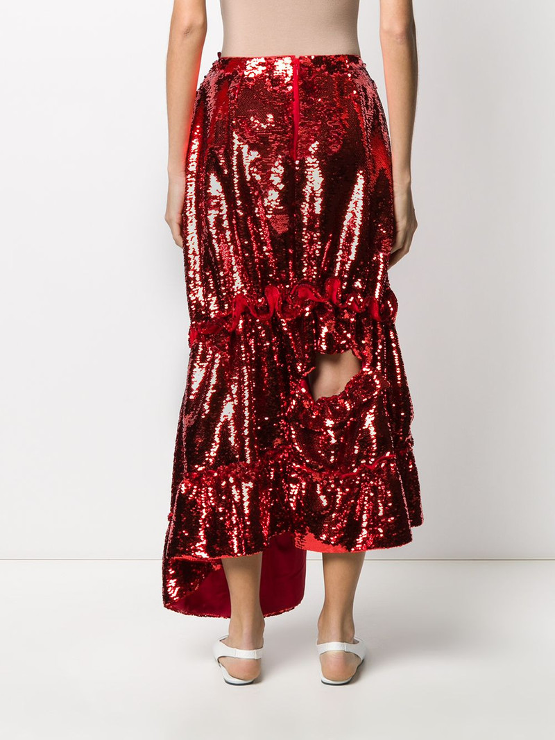 sequin split seam midi dress 4