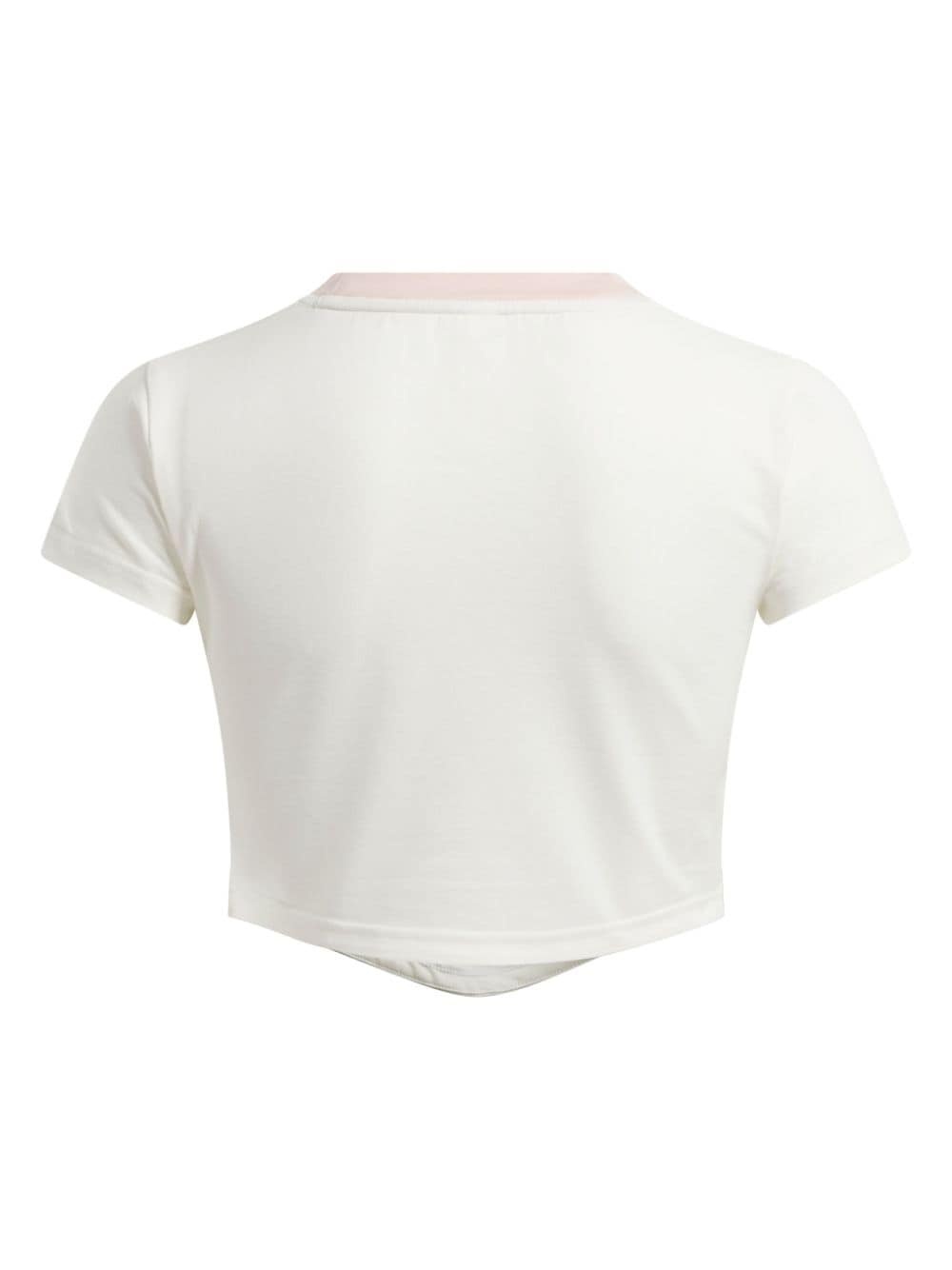 logo-embroidered cropped top - 7