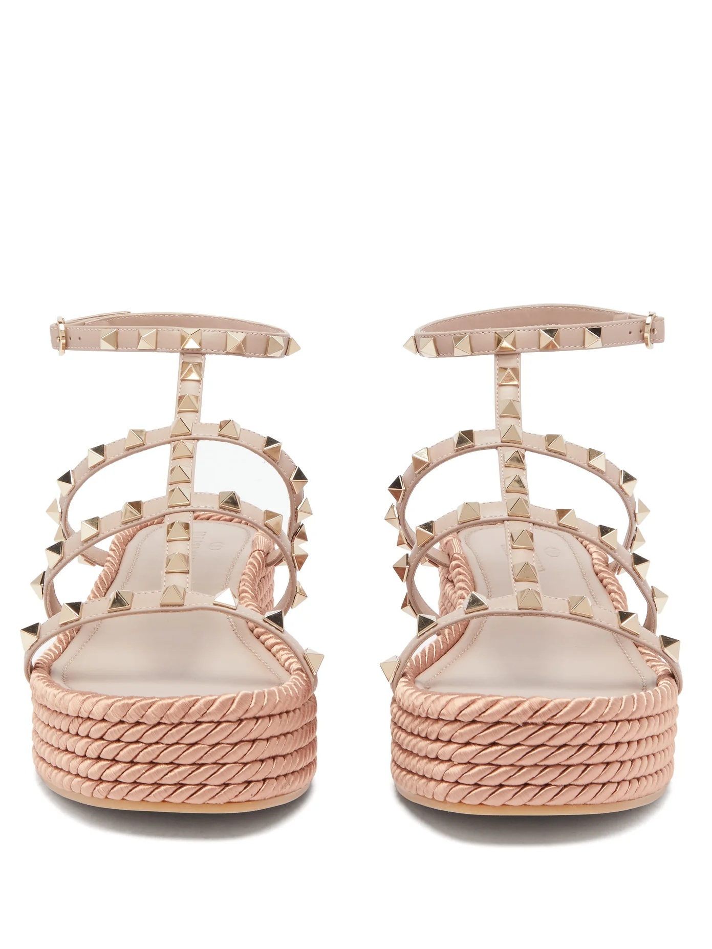 Torchon Rockstud leather wedge sandals - 6