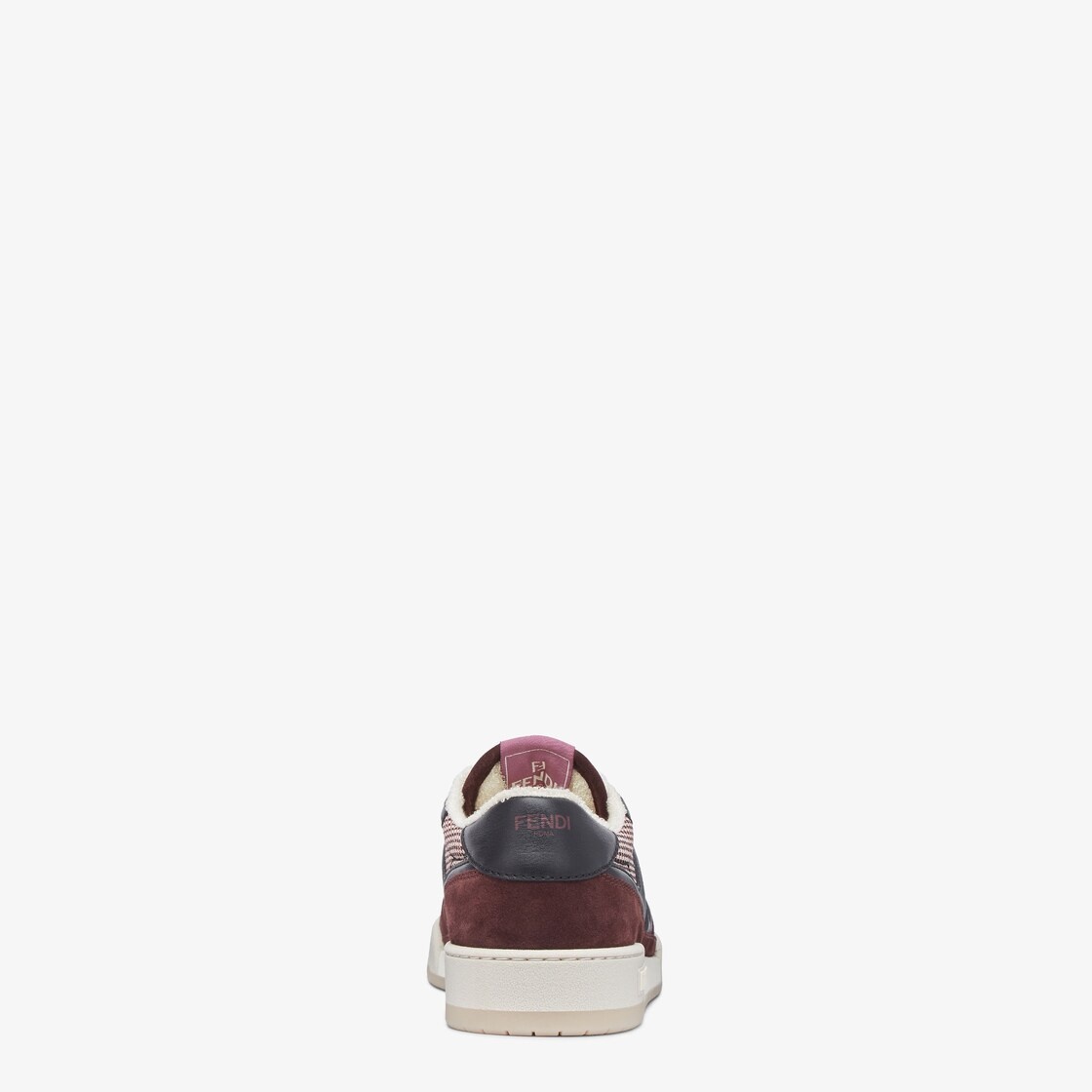 Burgundy suede low-tops - 3