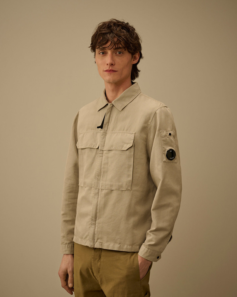 Cotton/Linen Zipped Lens Overshirt 3