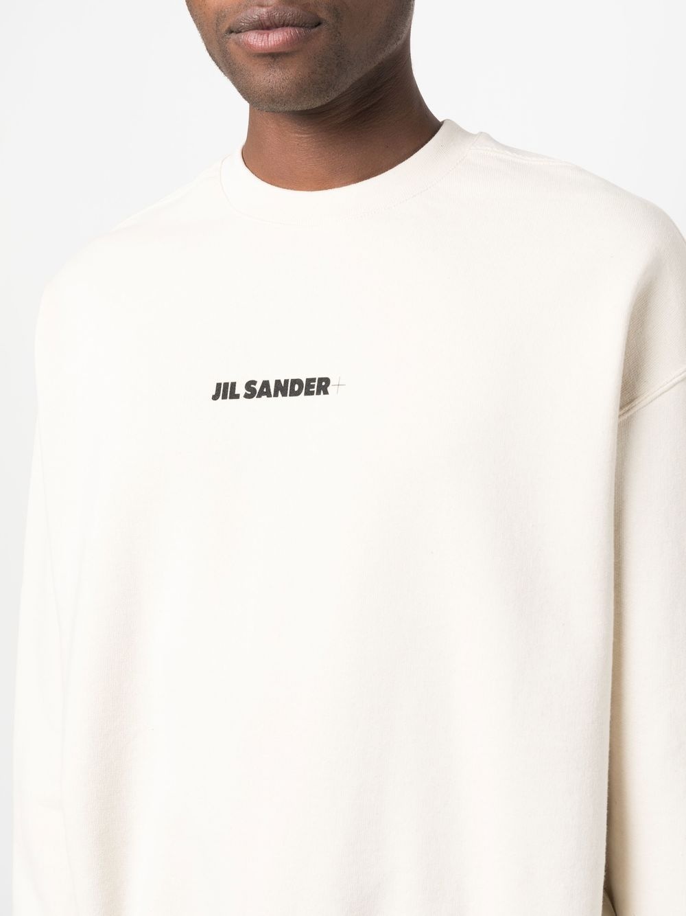 logo-print crew neck sweatshirt - 5
