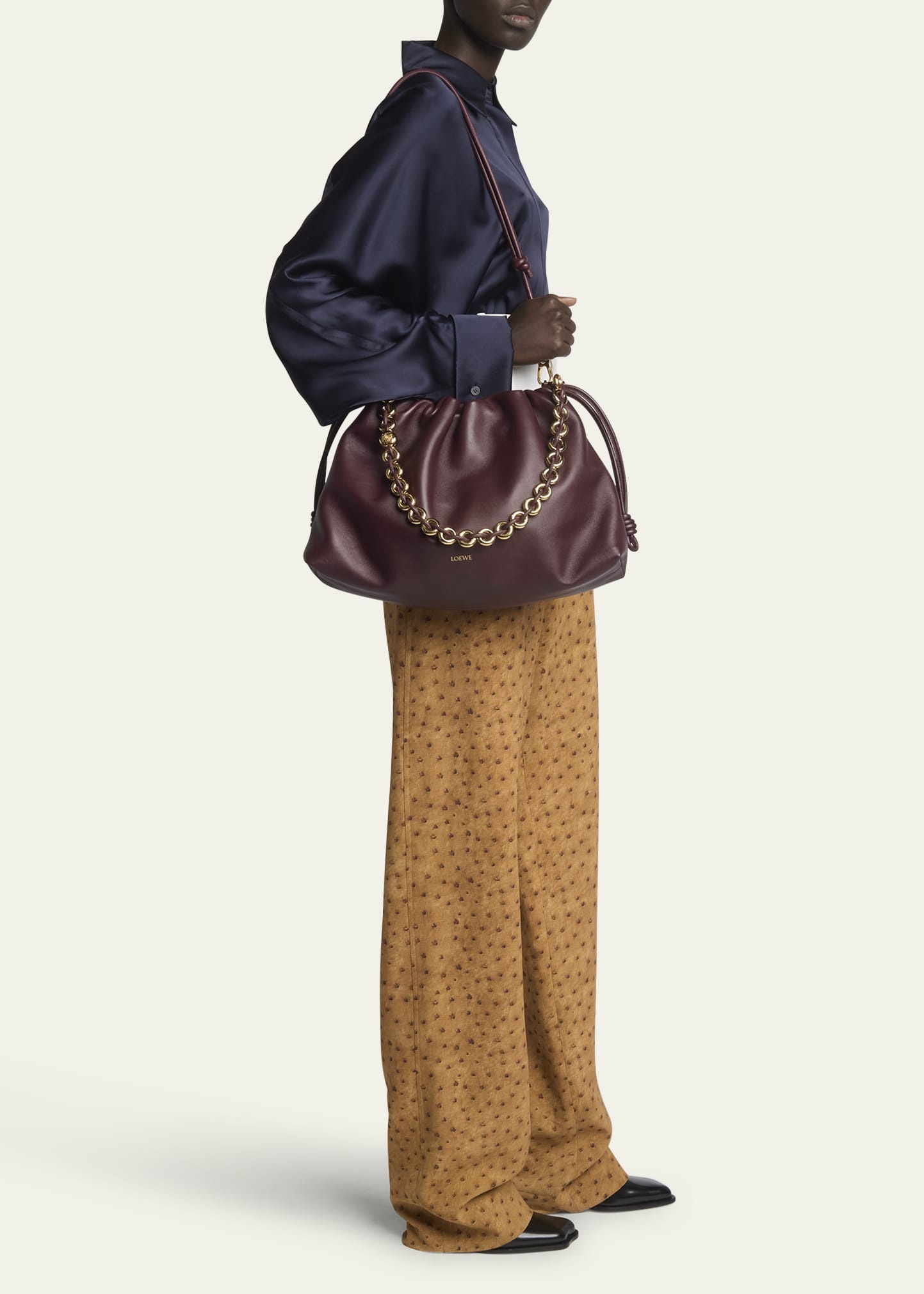 Flamenco Large Napa Lambskin Shoulder Bag - 6