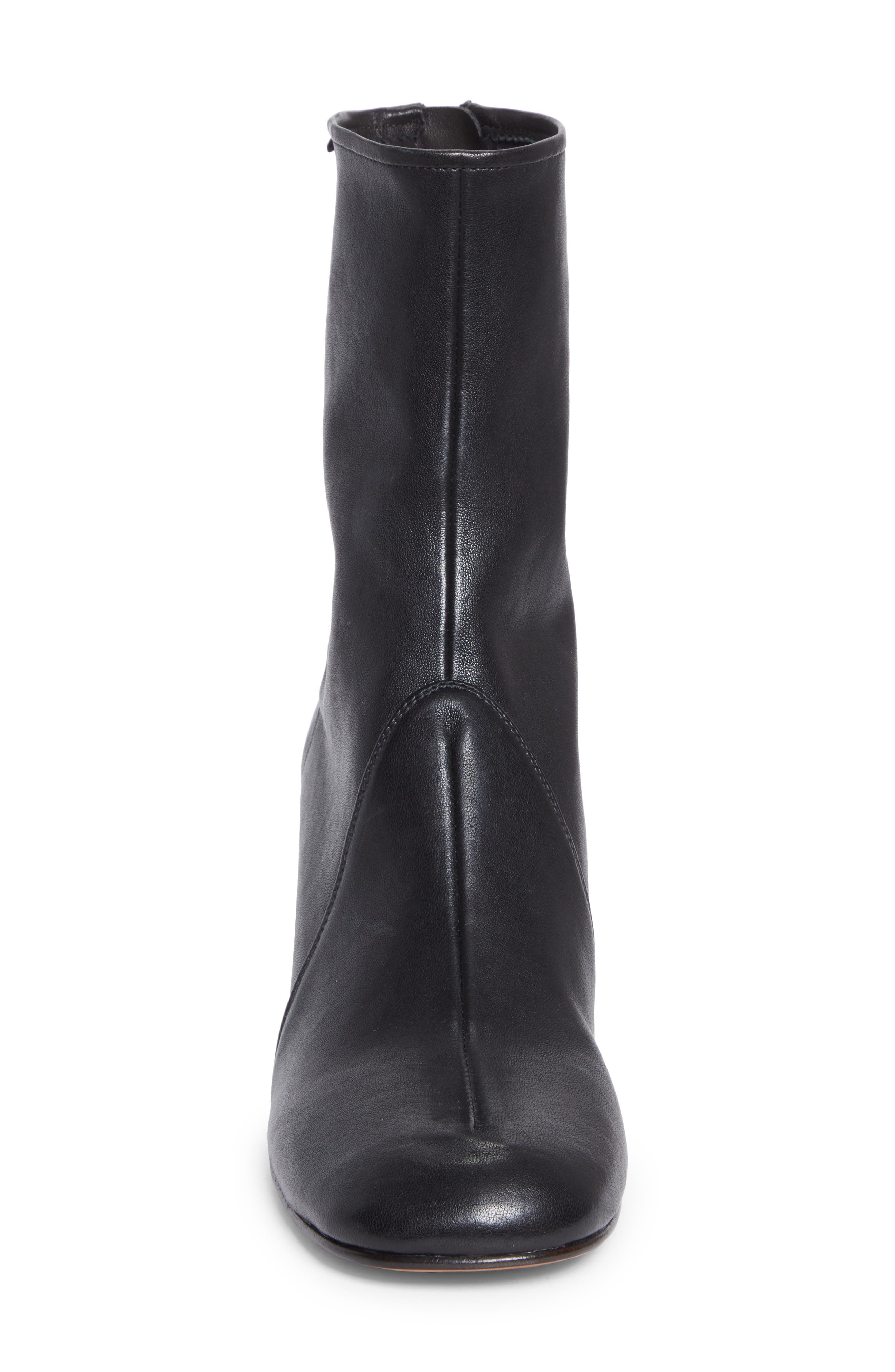 Miu Miu Stretch Leather Bootie in Nero at Nordstrom - 4