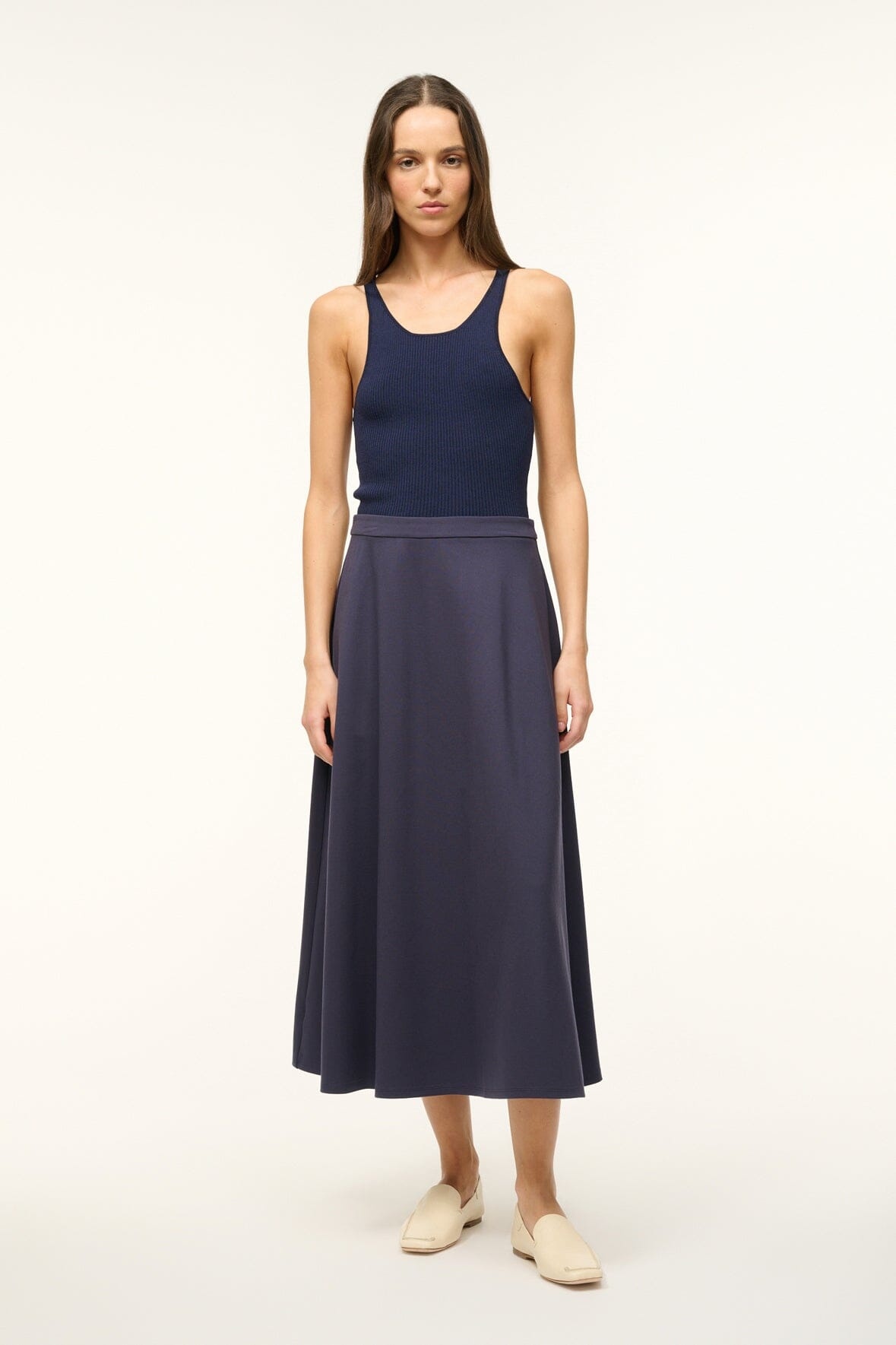 STAUD LIGHTHOUSE SKIRT NAVY - 1