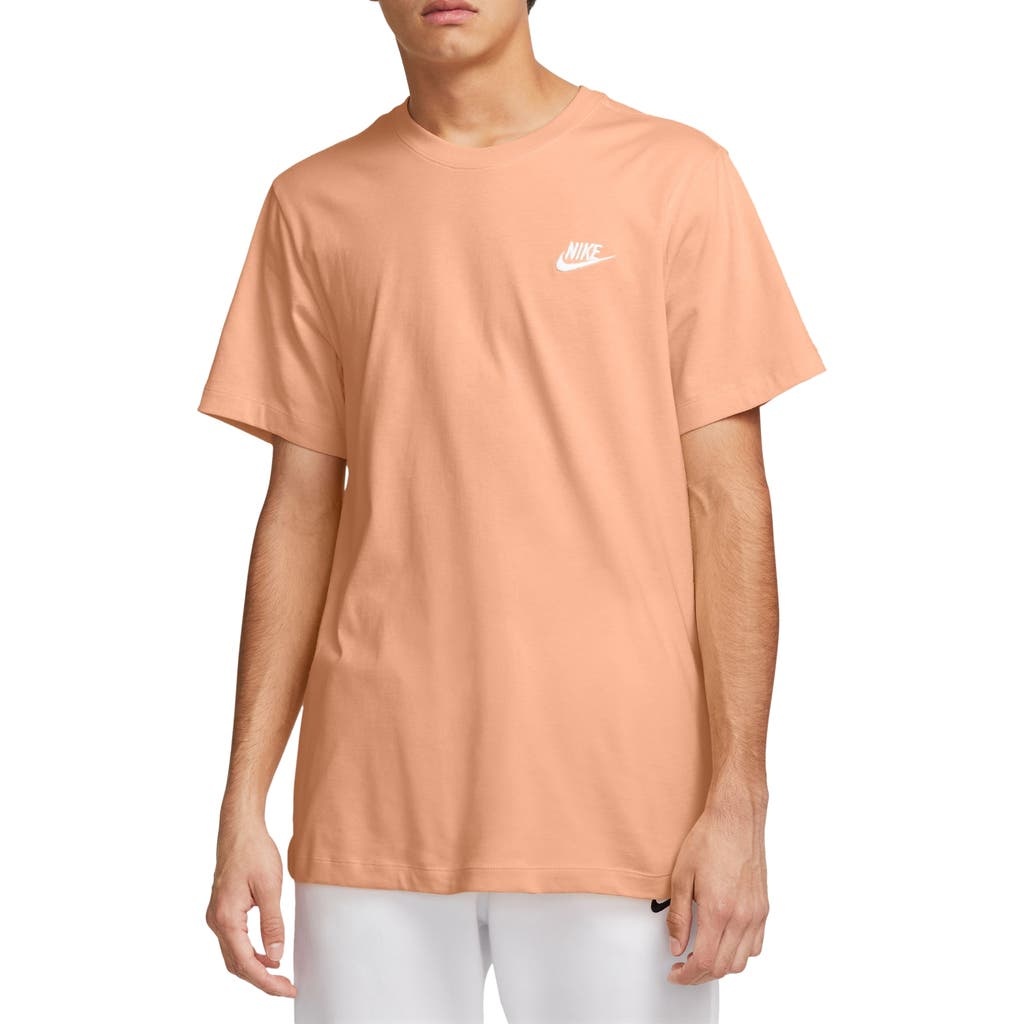 Nike Sportswear Club Crew Neck T-Shirt in Ice Peach at Nordstrom - 1