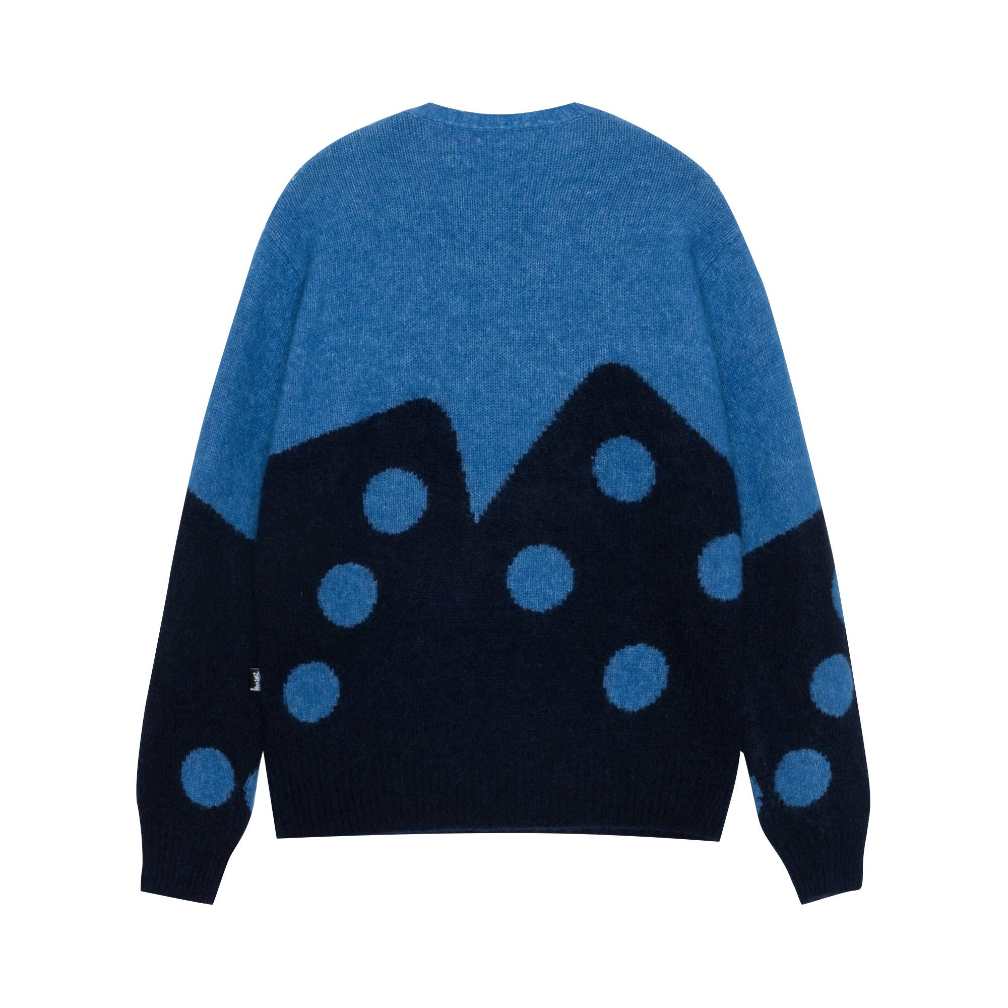 トップス Stussy Dice Fuzzy Crew Sweater Stüssy Stussy Dice Fuzzy Crew 'Blue' | REVERSIBLE