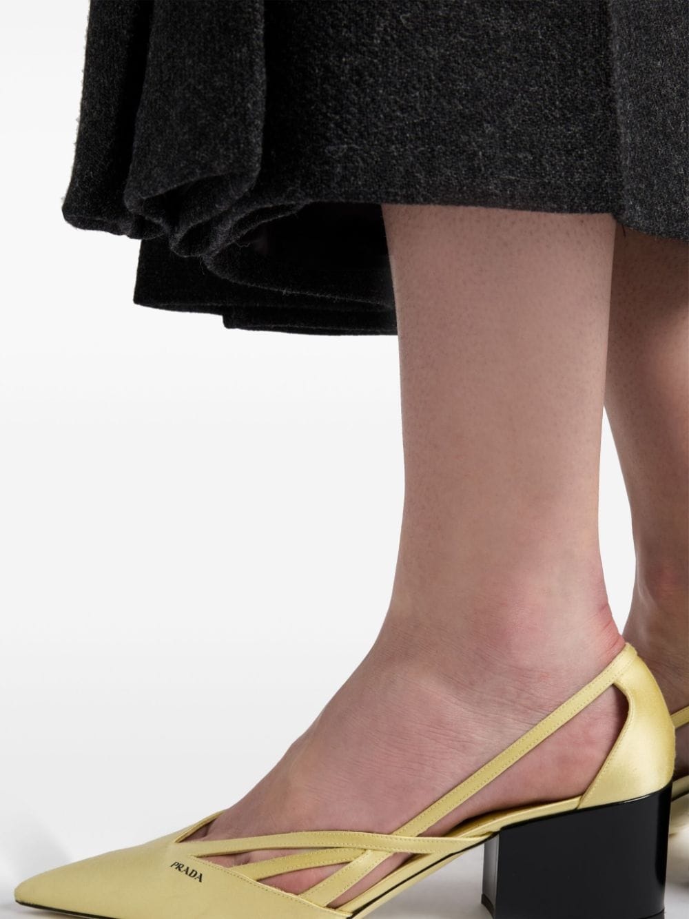 55mm satin cut-out pumps - 6