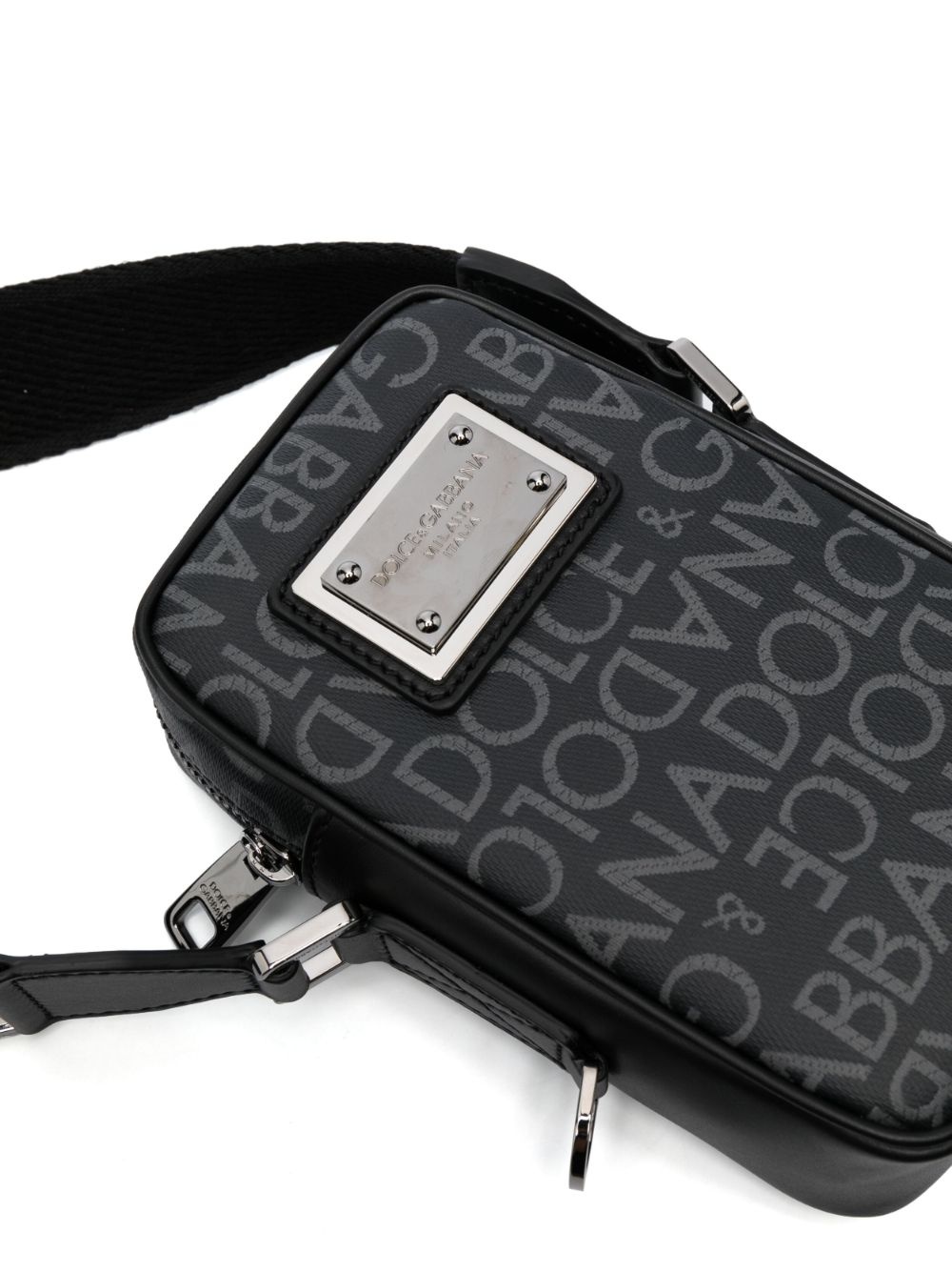 logo-print messenger bag - 4