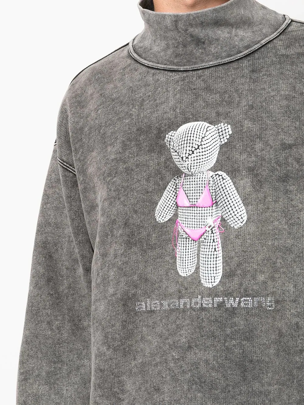 teddy bear mock-neck sweatshirt - 6