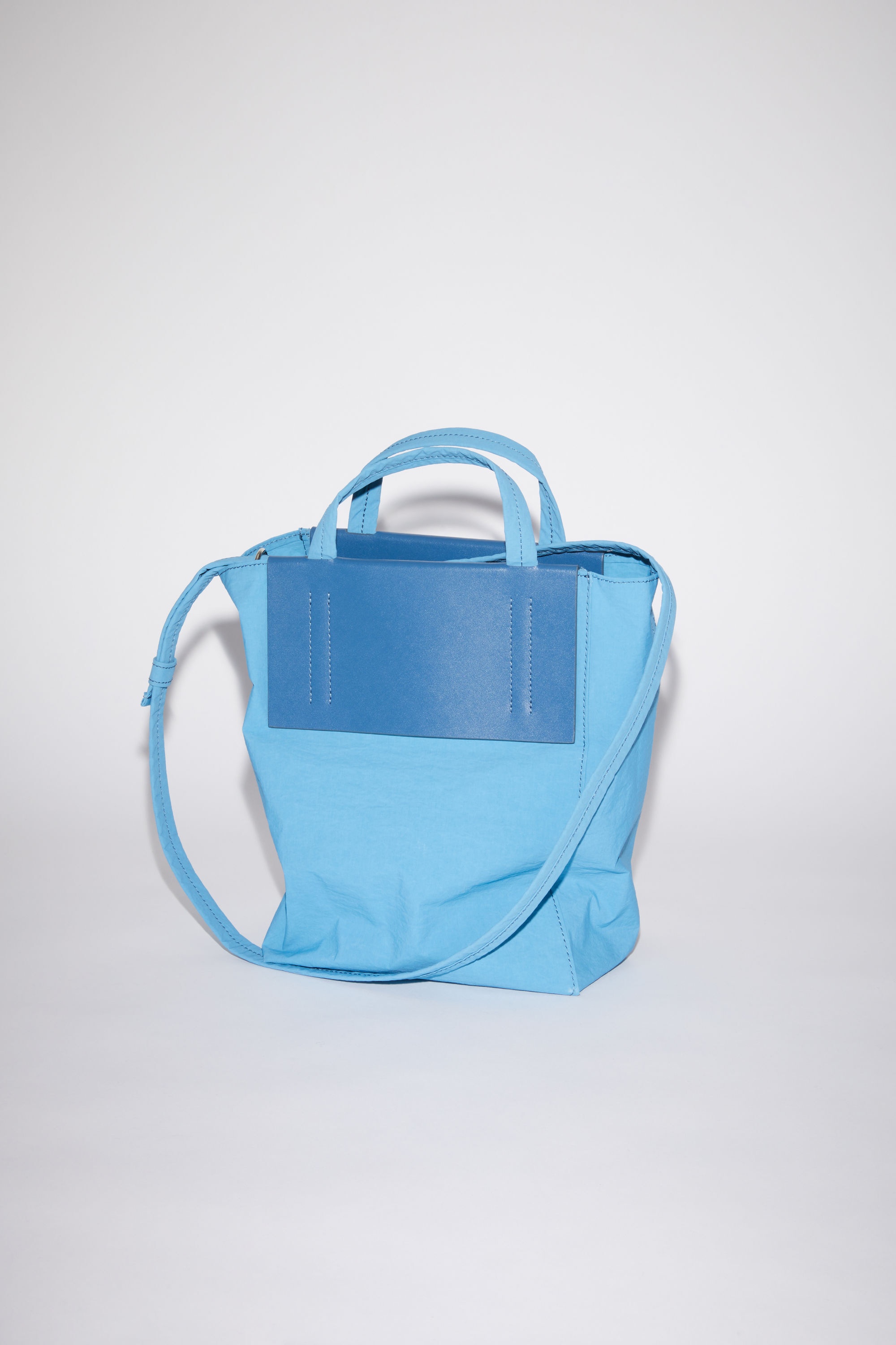 Papery Nylon tote bag - Powder blue/blue - 4