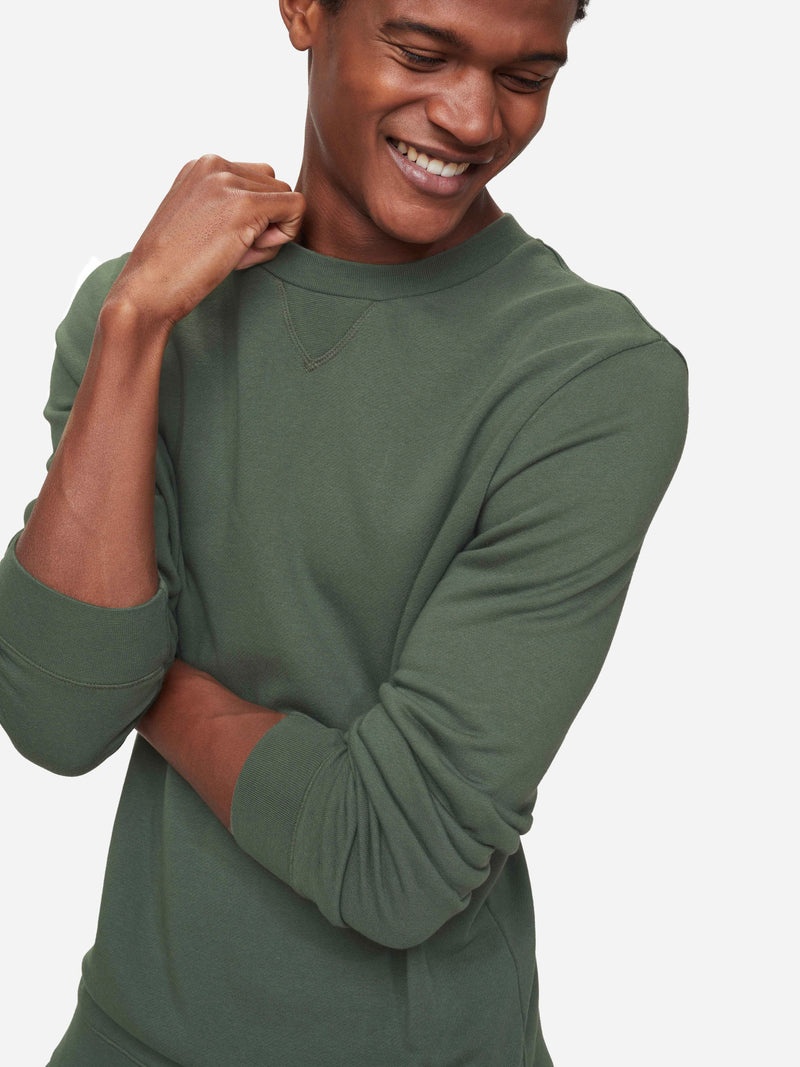 Men's Sweatshirt Quinn Cotton Modal Soft Green - 5