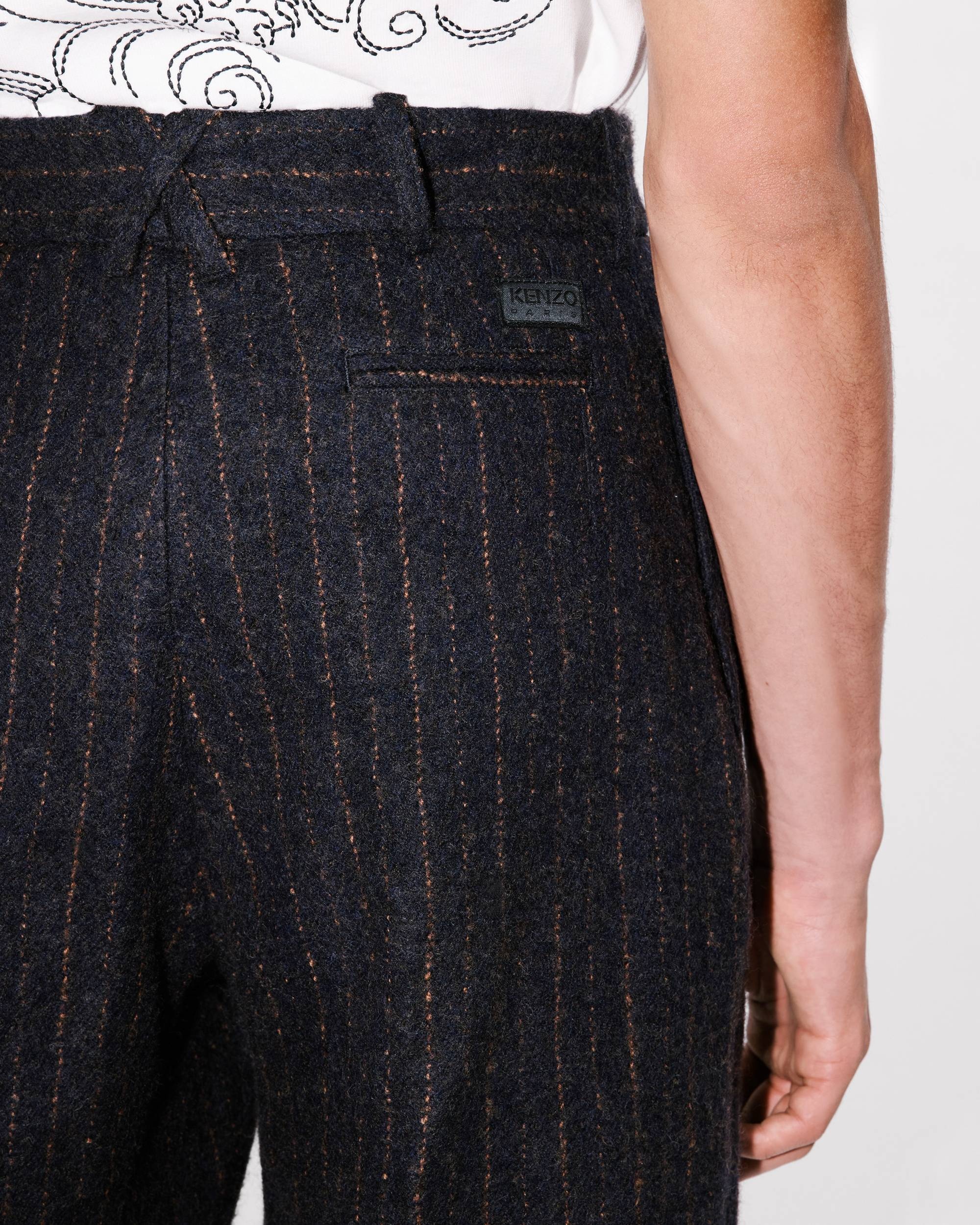 Straight pleated tailored pants in virgin wool - 7