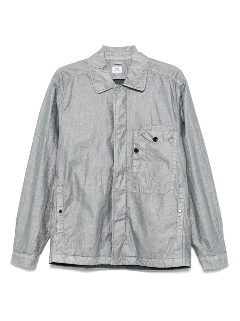 embroidered-logo jacket 1