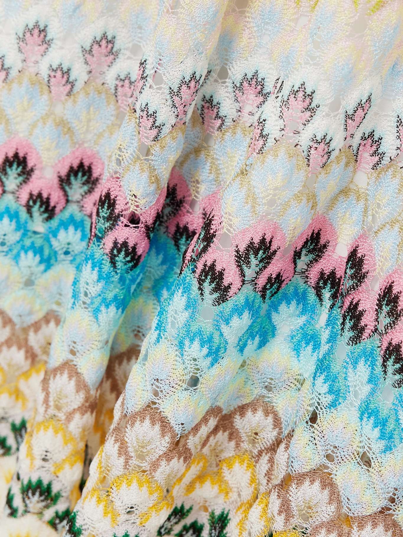 Ruffled crochet-knit maxi dress Multi - 4