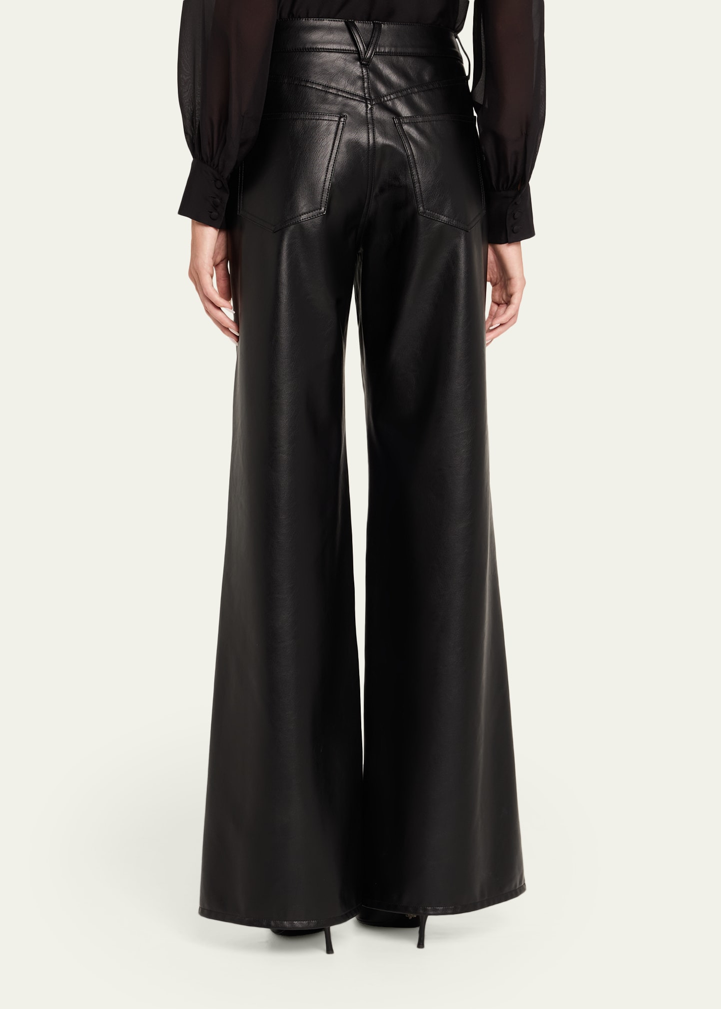 Kasey Mid-Rise Wide-Leg Pants - 3