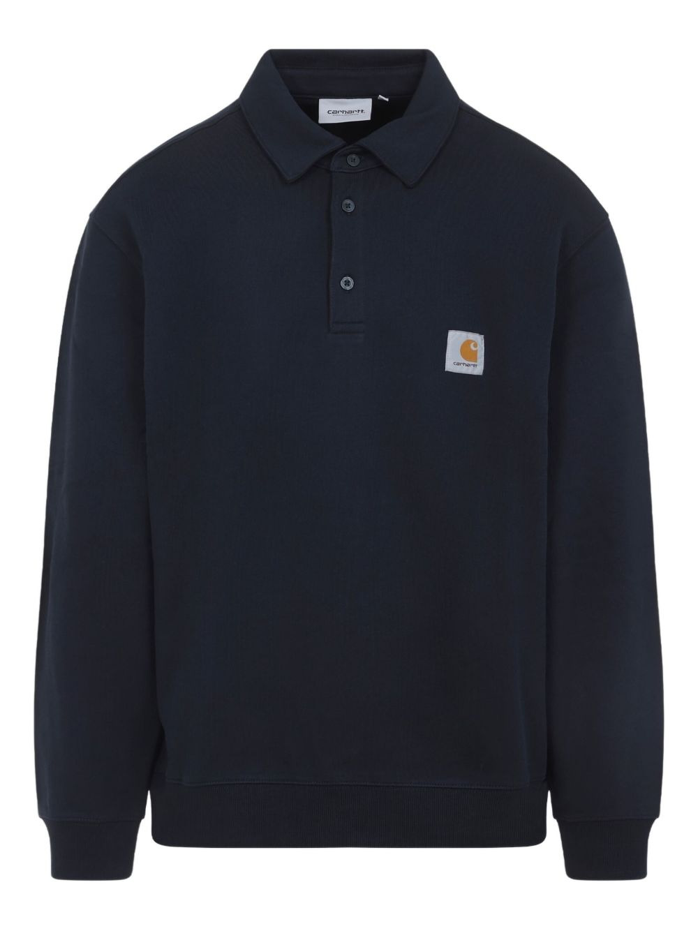 logo-patch polo shirt - 1