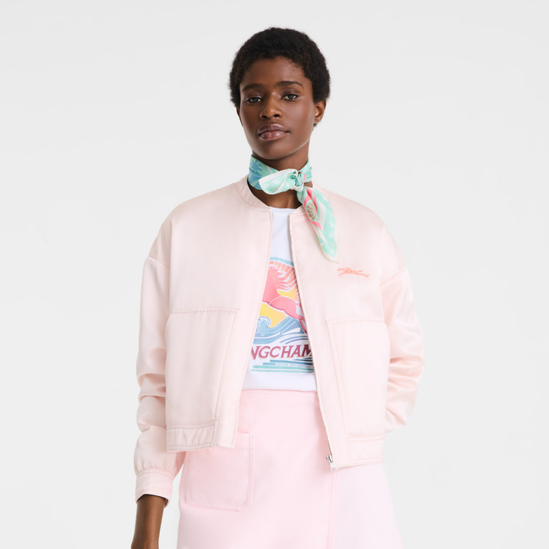 Longchamp Parisian Surf Club Silk scarf 90 Shrimp - Silk outlook