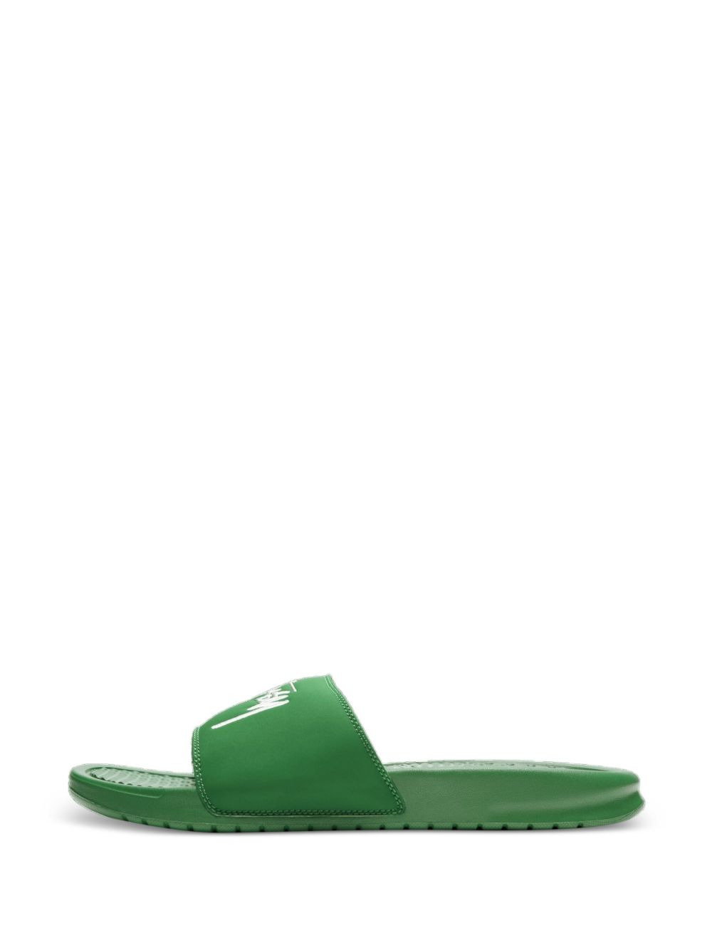 Benassi "Pine Green/Sail" slides - 4
