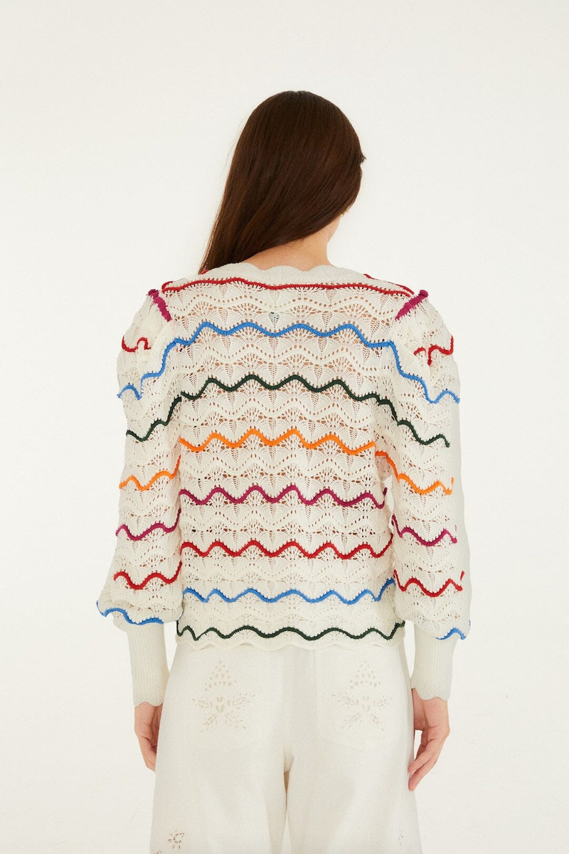 Colorful Stripes Knit Cardigan 3
