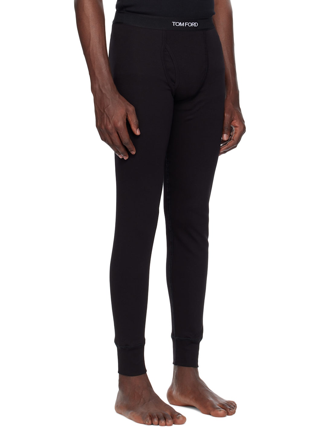 Black Jacquard Long Underwear - 2