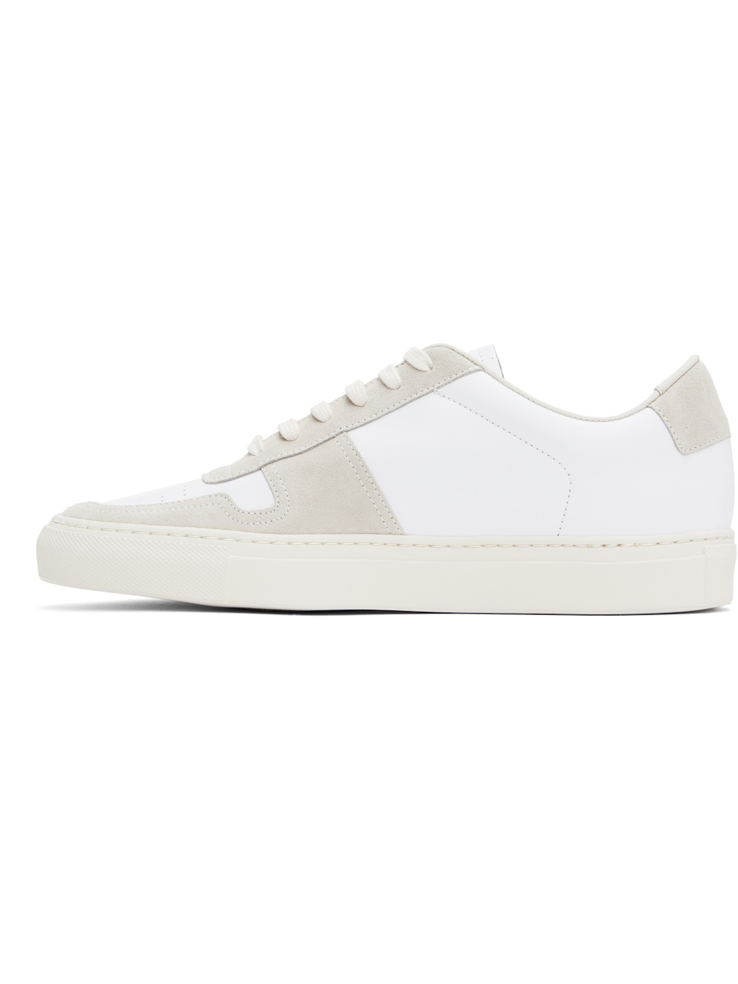 White & Beige BBall Duo Sneakers - 3