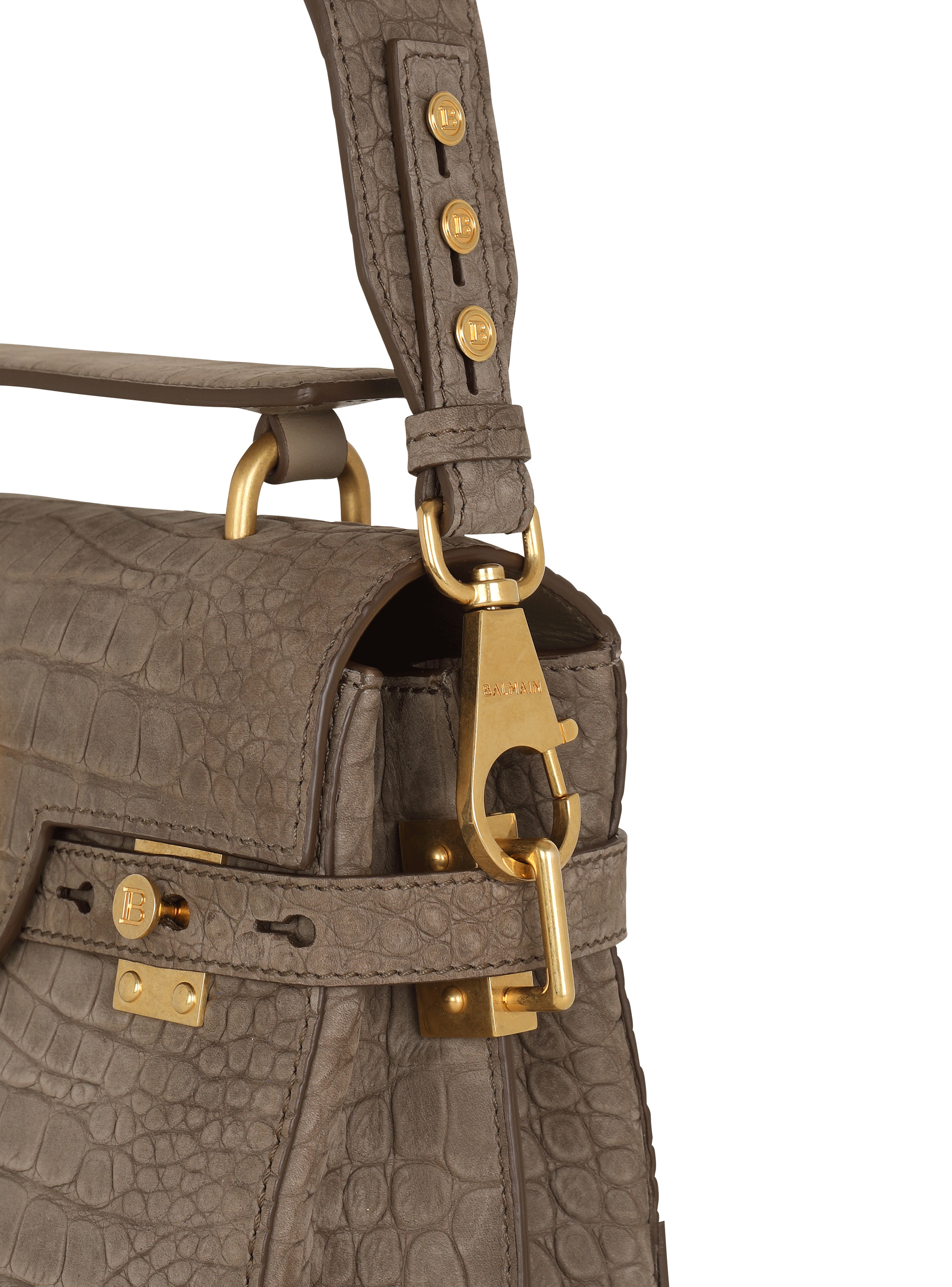 B-Buzz 23 bag in crocodile-embossed leather - 6