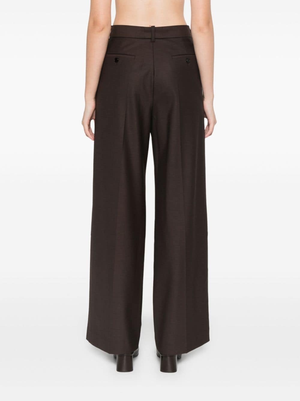 pleat-detail trousers - 4