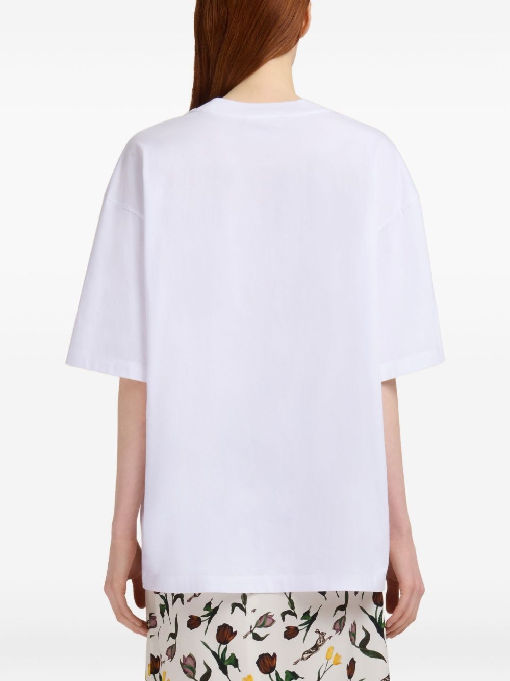 flower-print T-shirt - 4