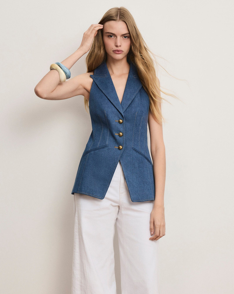 VERONICA BEARD COSTA DENIM VEST outlook