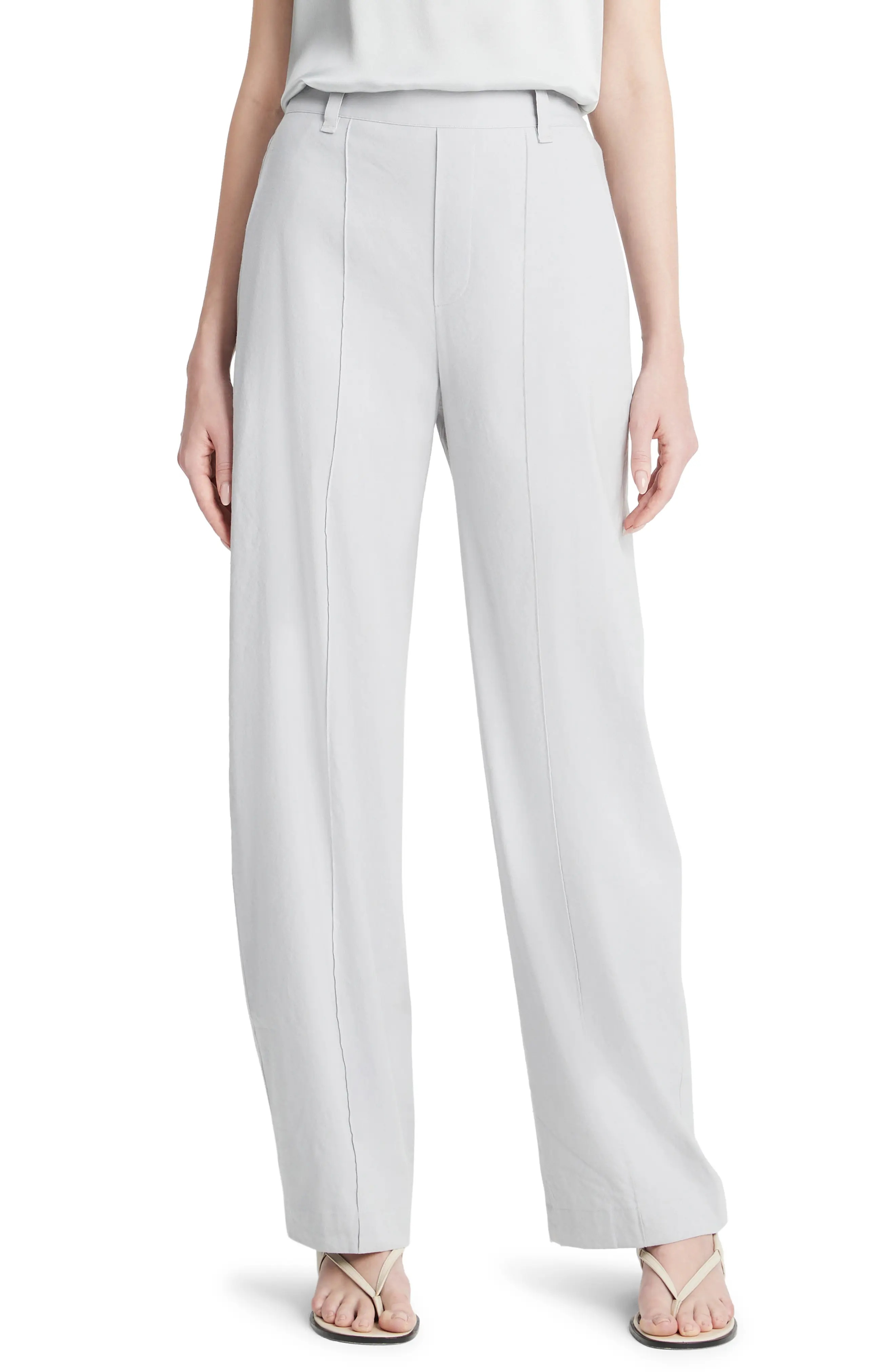 Linen Blend Trousers - 1