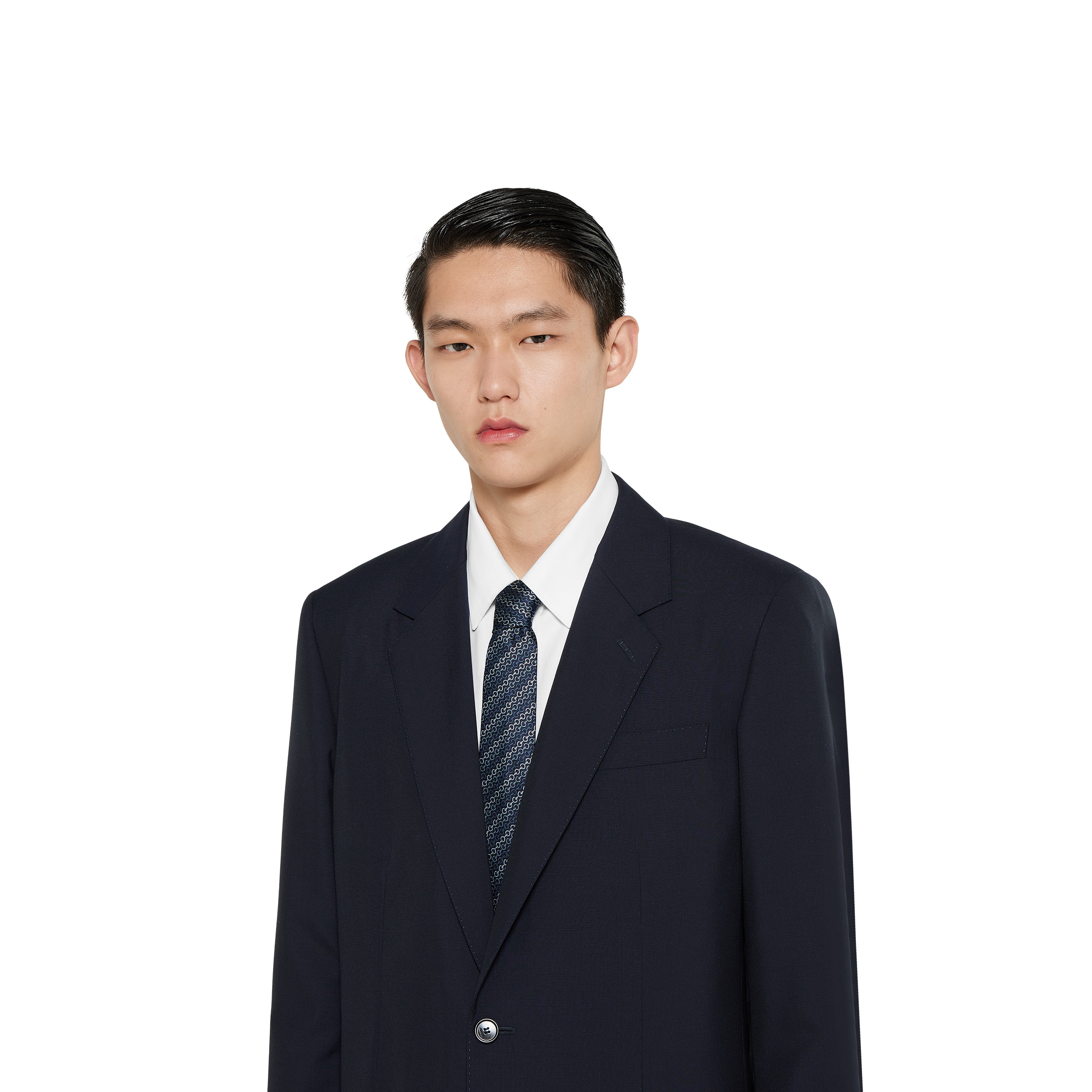 Horsebit silk jacquard tie - 3