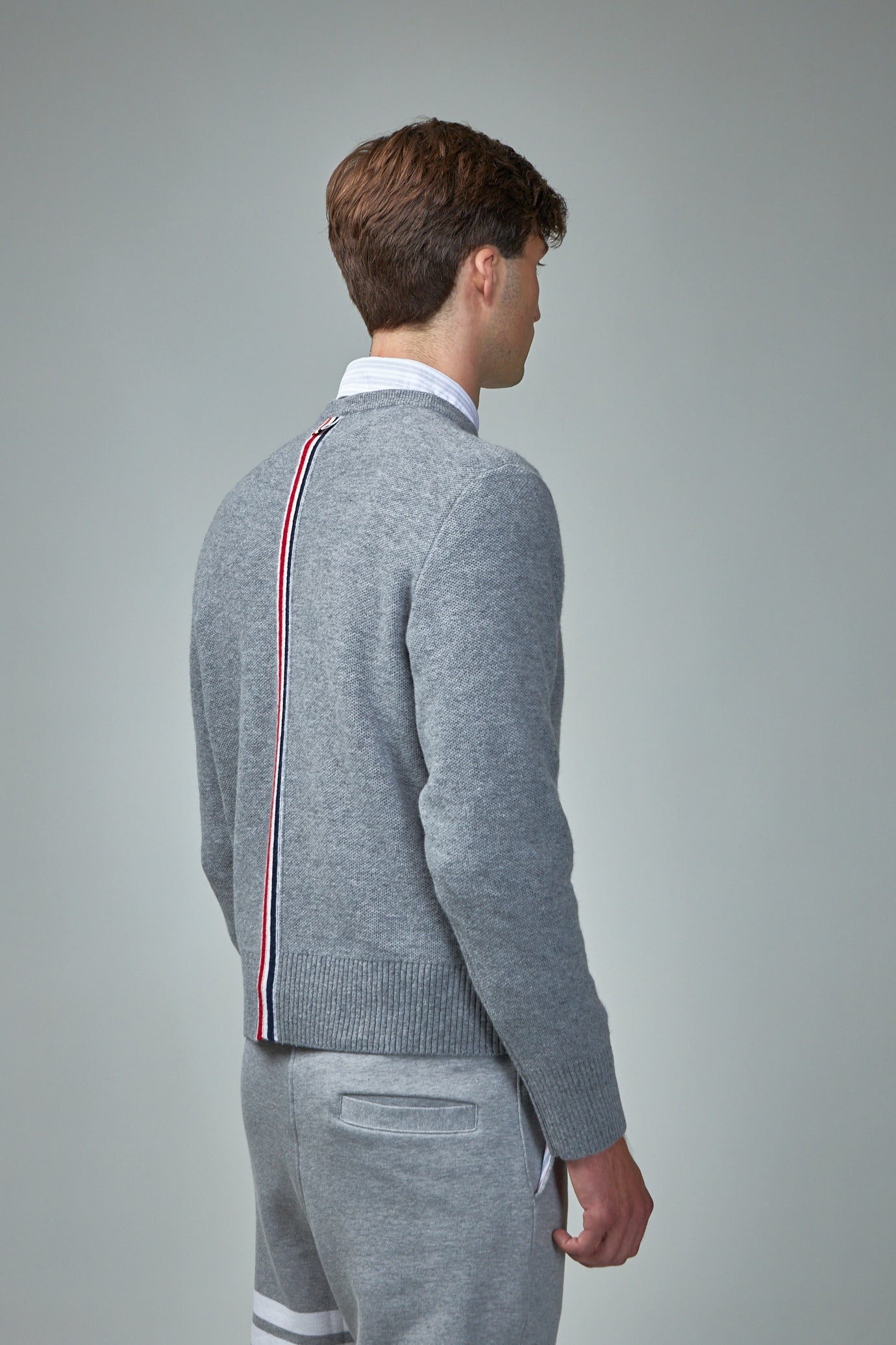 Washed Pique Stitch Crew Neck - 3