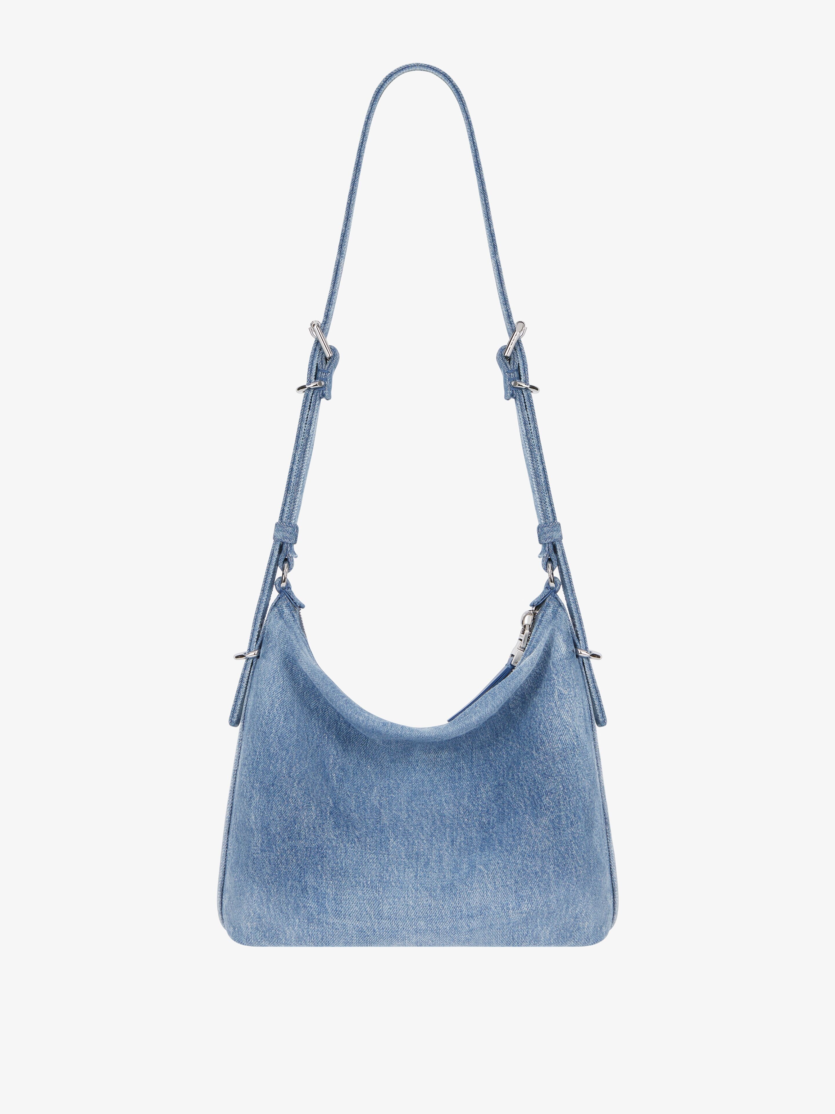 VOYOU CROSSBODY BAG IN WASHED DENIM - 4