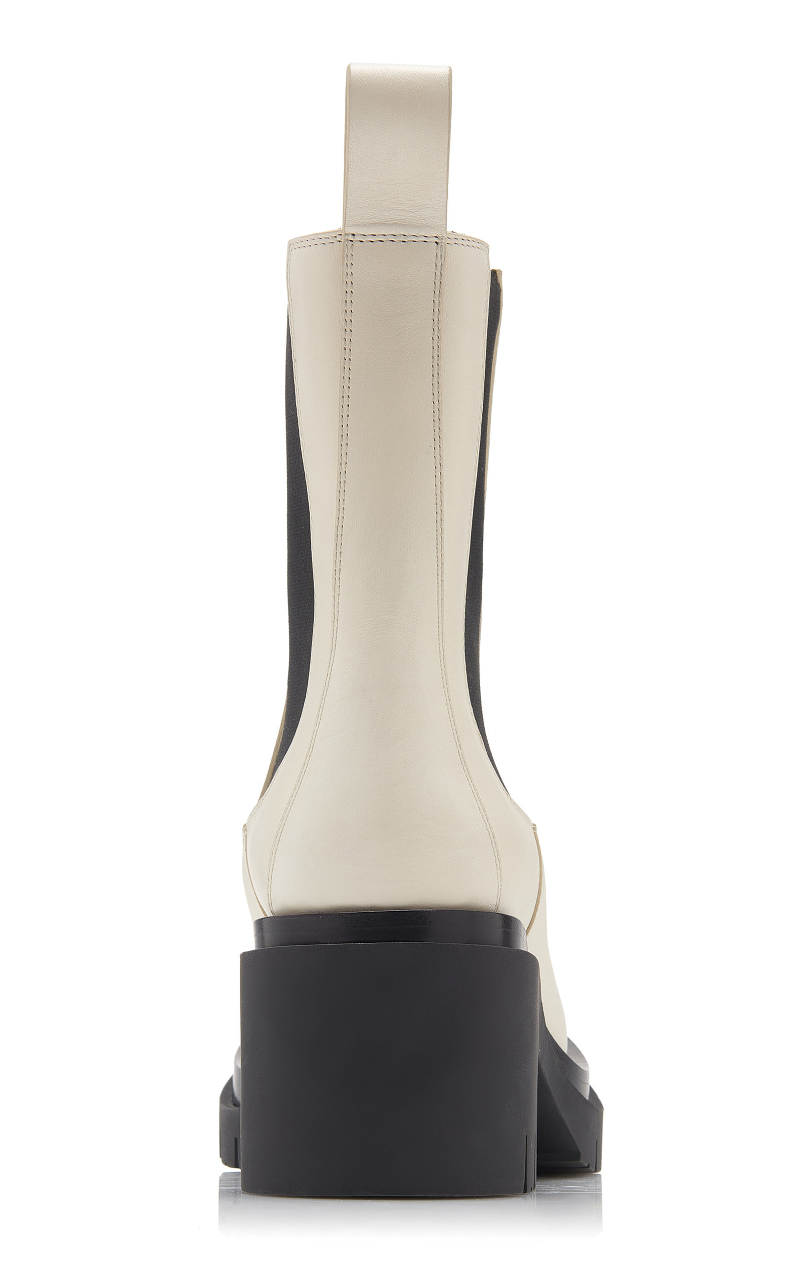 The Lug Leather Ankle Boots white - 4