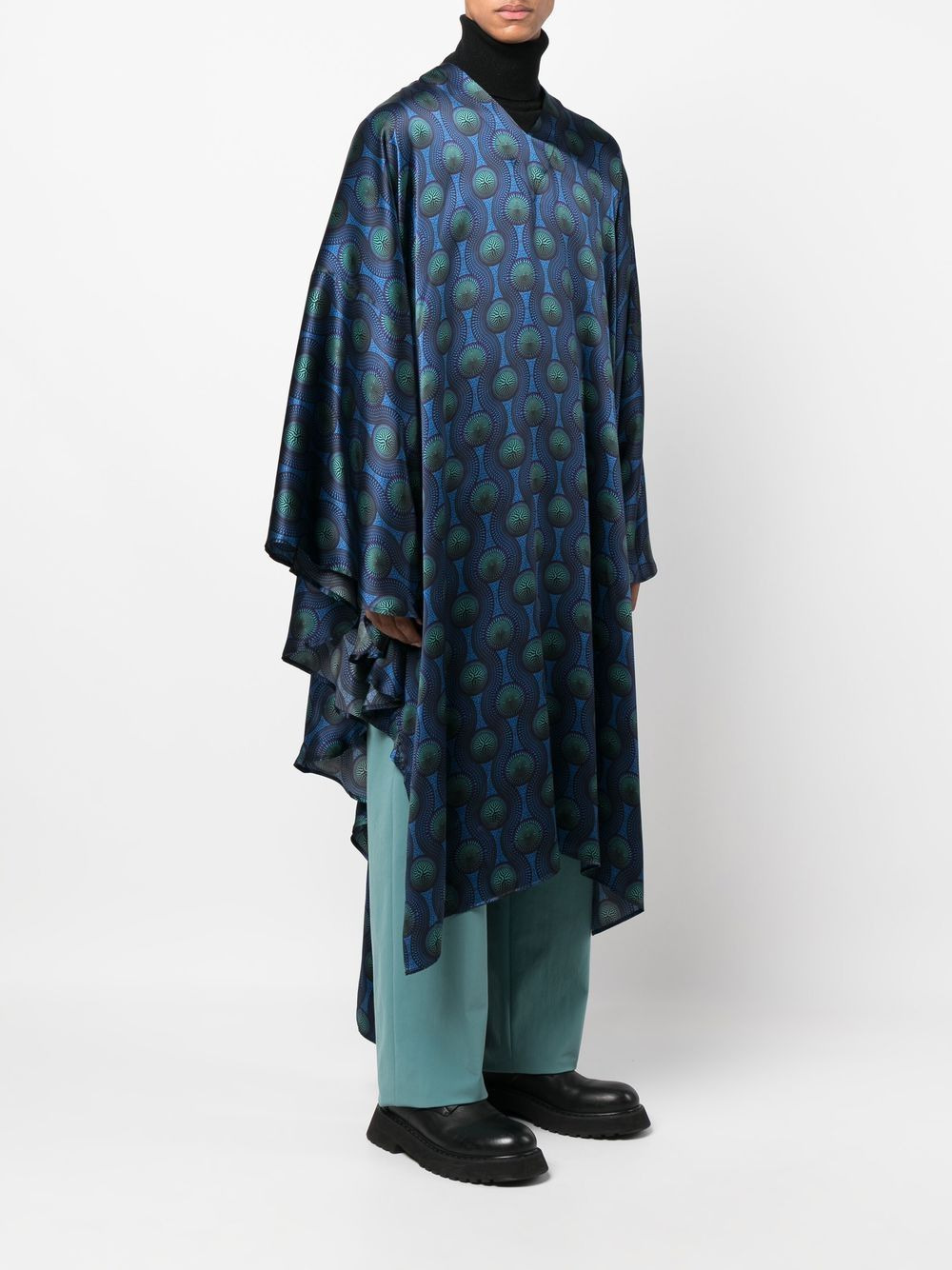 Ozwald Boateng - OZWALD BOATENG silk cape shirt - 5