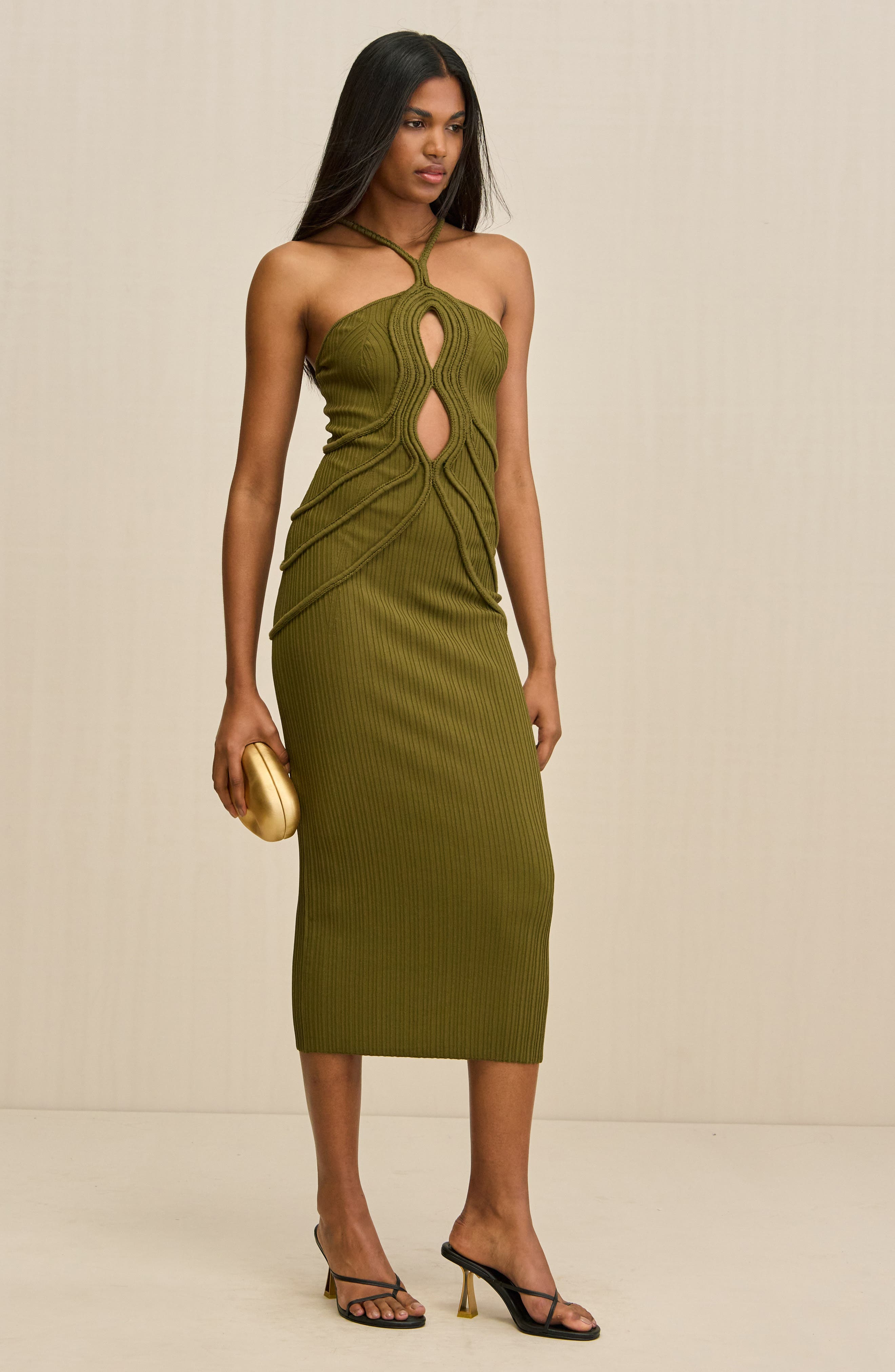 Cult Gaia Avery Rib Maxi Dress in Serpent at Nordstrom - 6