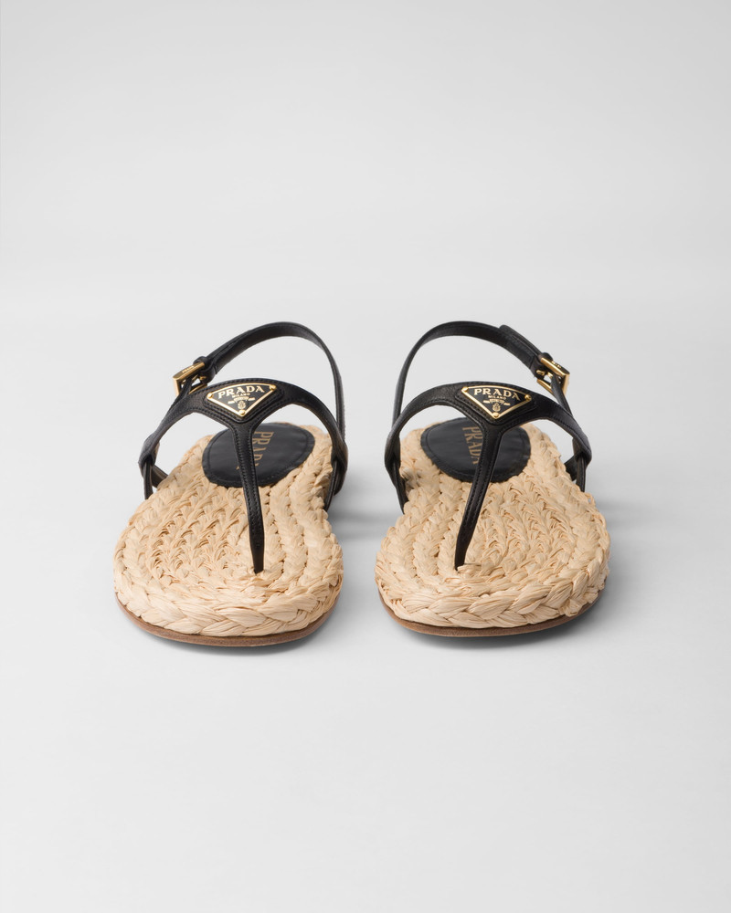Nappa leather thong sandals 5