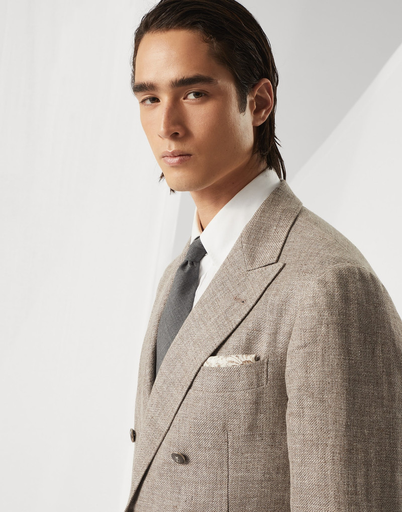 Double face silk pocket square with paisley design 3