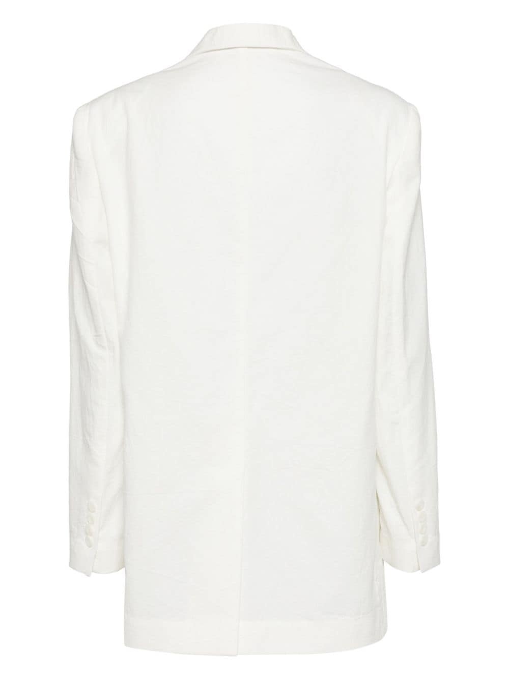 single-breasted cotton blazer - 2