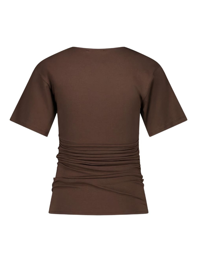 paloma wool V-neck gathered T-shirt outlook