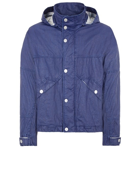 418X1 STONE ISLAND MARINA_RAW PLATED LINEN ROYAL BLUE - 1