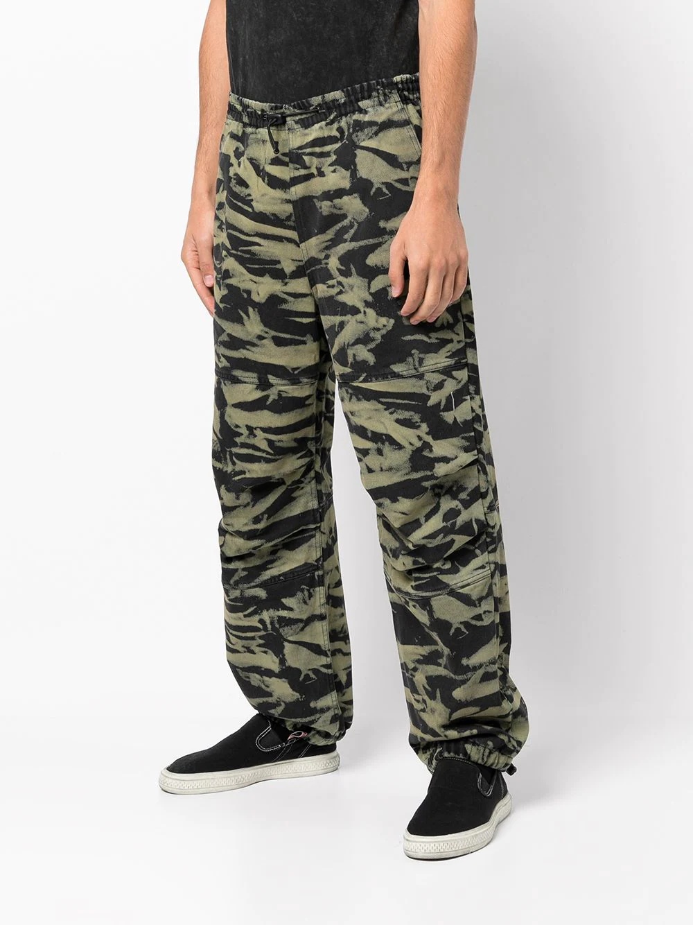 camouflage-print wide leg trackpants - 4