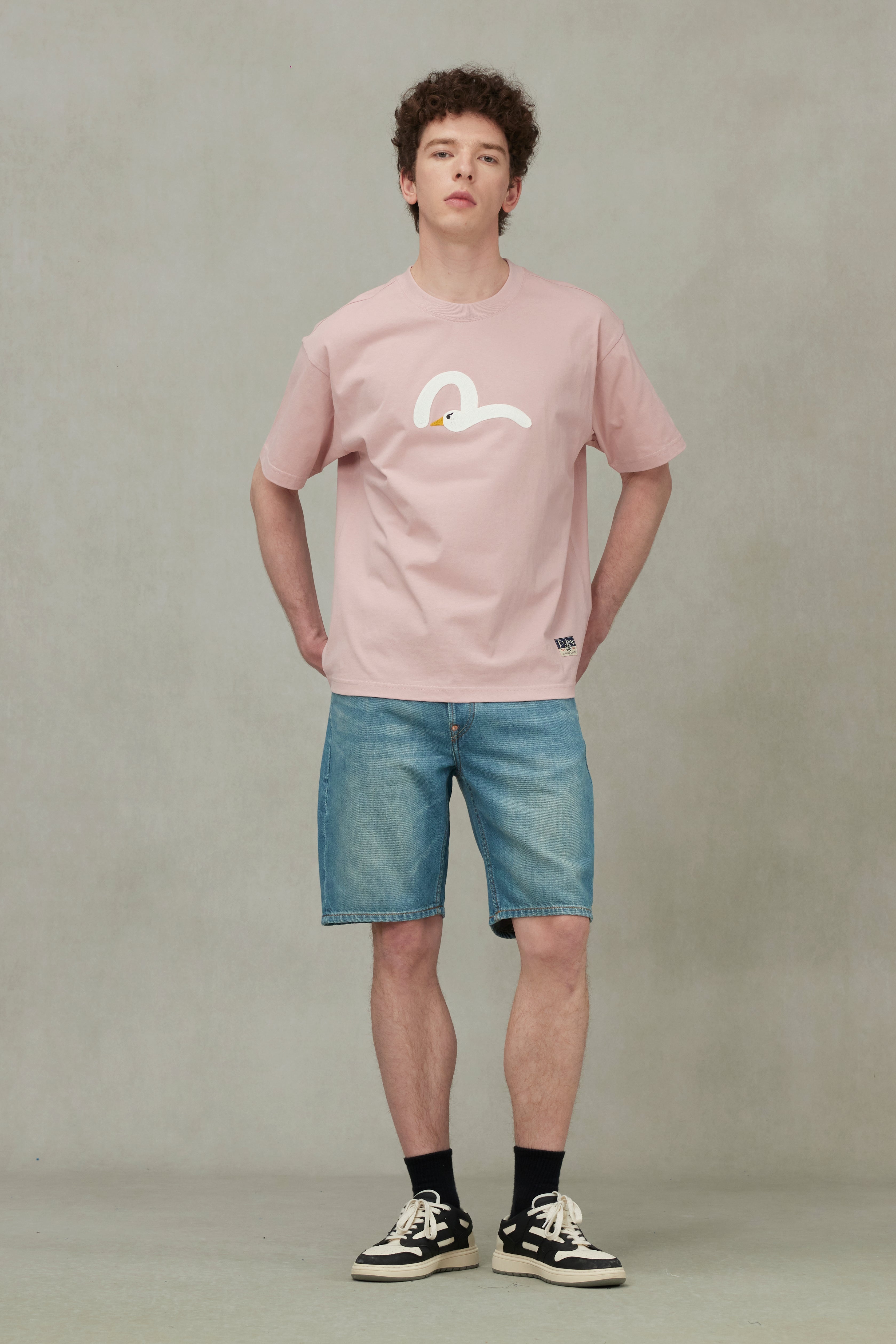 Floral Daicock Embroidery Regular Fit Denim Shorts - 3