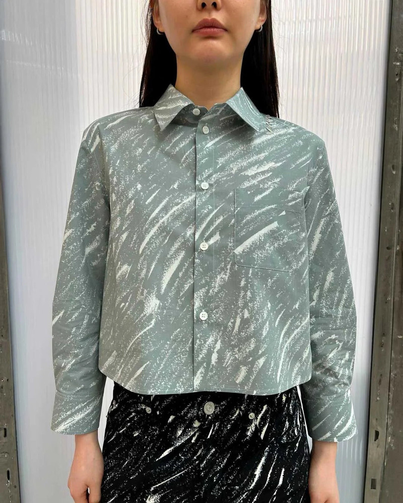 Marni CROPPED BUTTON FRONT SHIRT outlook