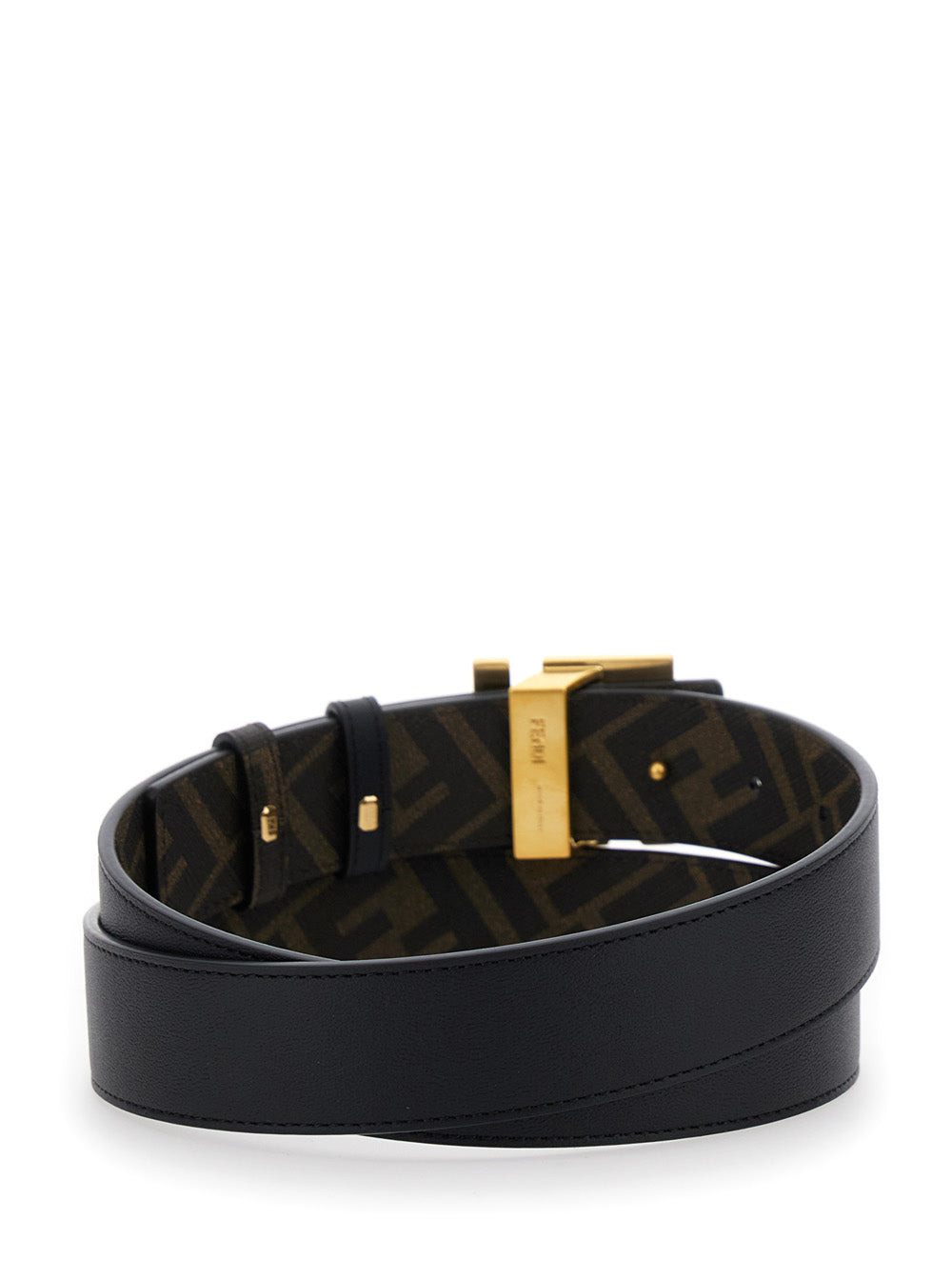 Fendi Men Brown Reversible Belt With Ff Buckle In Leather Man - 3